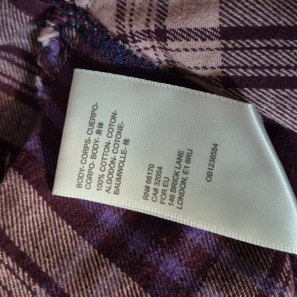 BDG Burgundy and Purple Plaid Shirt - Picture 4 of 4